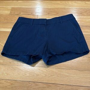 J.crew women’s cotton navy blue shorts size 2 .